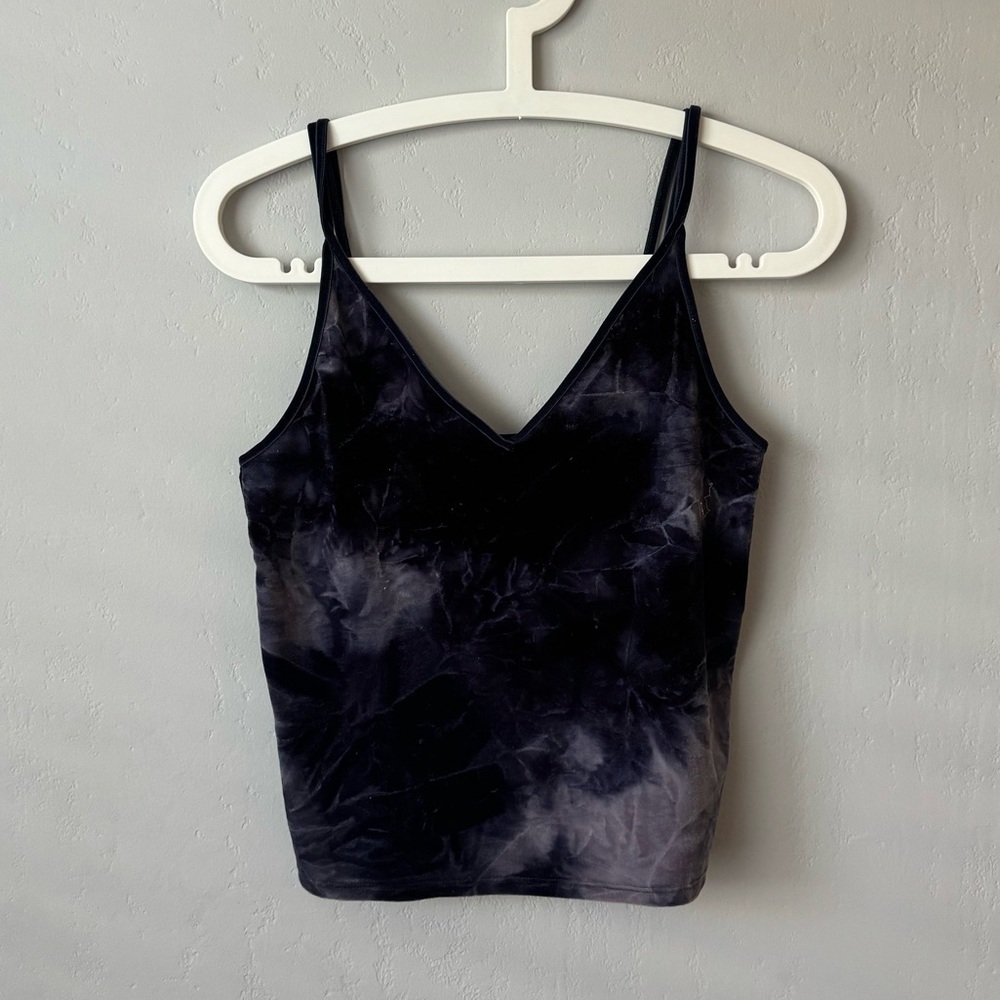 American Eagle Navy Blue Velvet Tank Top